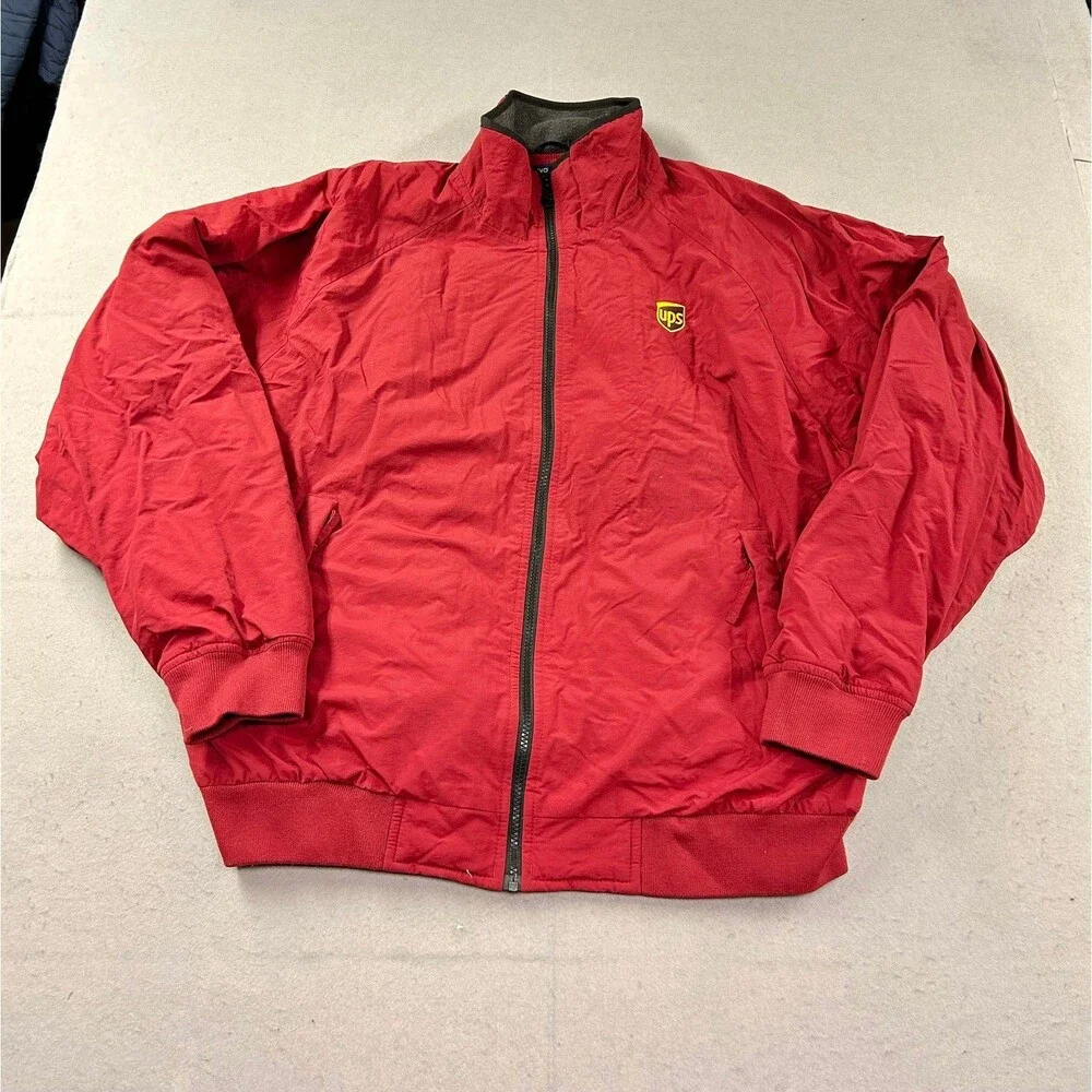 Rare UPS Uniform Devon & Jones Red Jacket 2XL